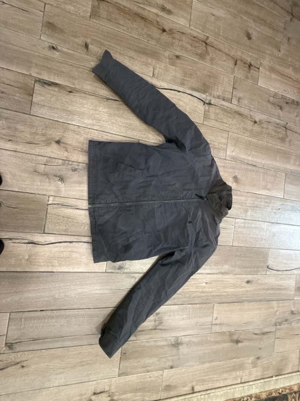 Polo Ralph Lauren Jacket Size M Gray Plaid Lined Full Zip